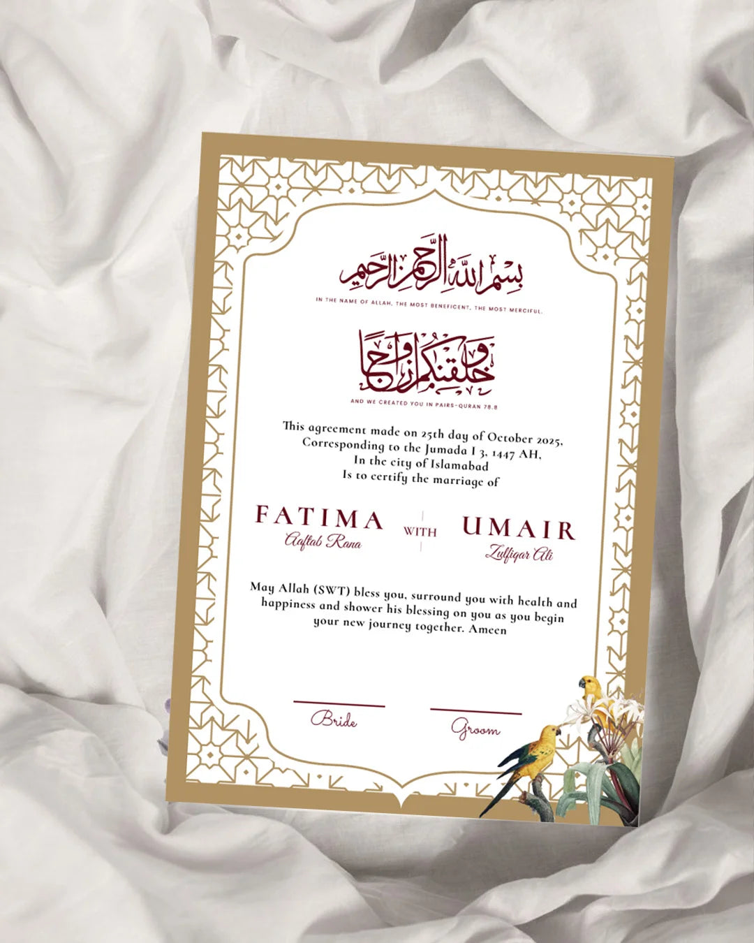 Nikkah Nama 8