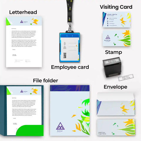 Corporate Business Essentials Bundle – Abstract Green & Yellow