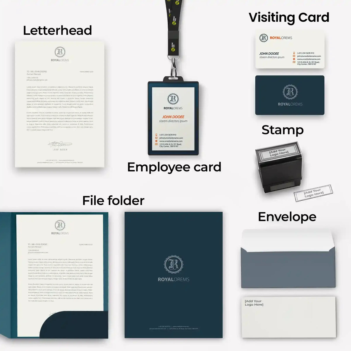 Startup Corporate Essentials Bundle – Royal Black & White