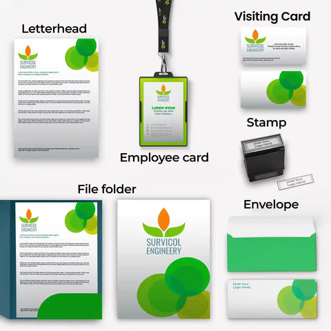 Green & White Corporate Essentials Bundle – Eco-Friendly Stationery