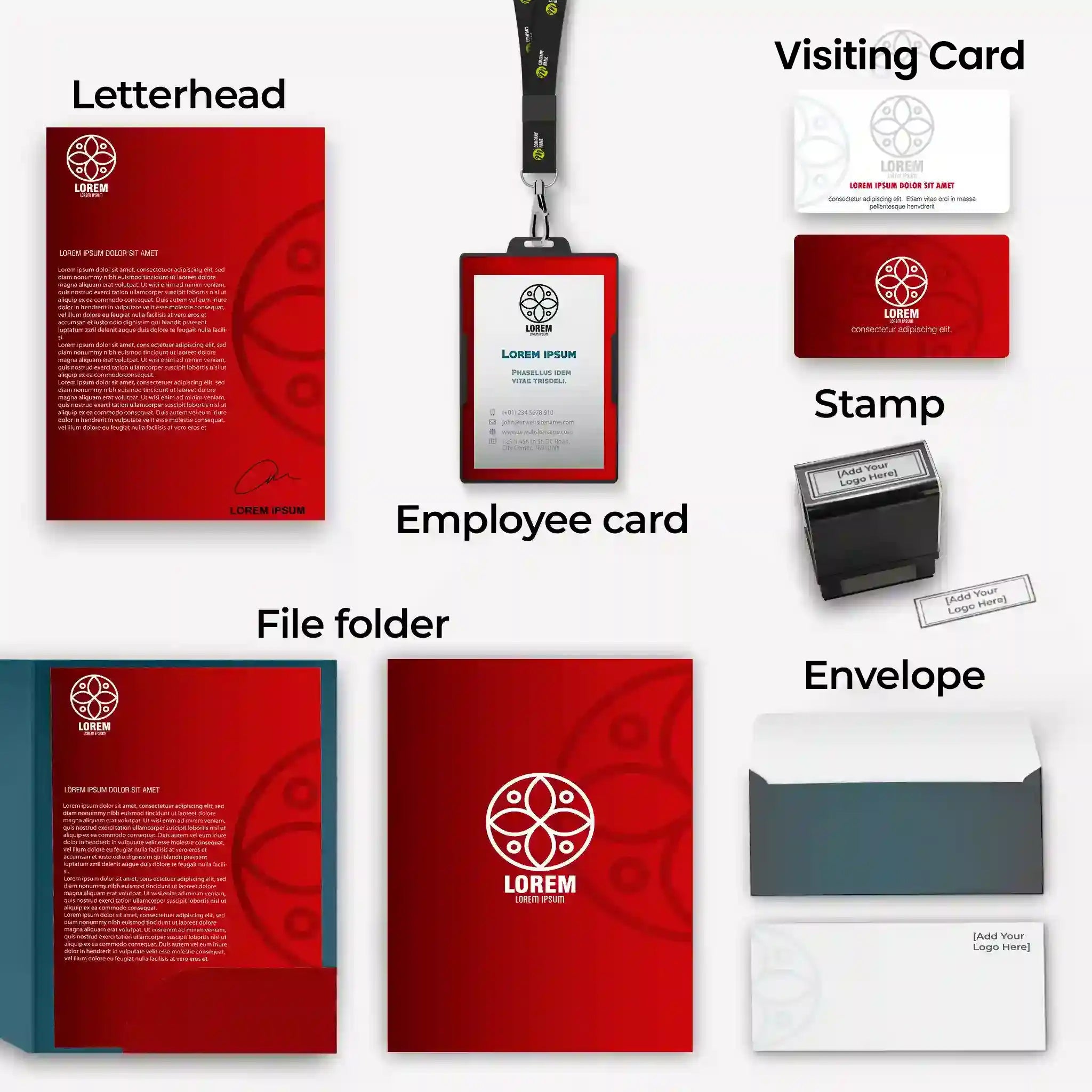 Luxury Red Corporate Essentials Bundle – Bold & Professional