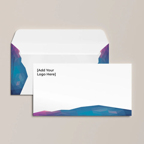 Geometric Blue & Purple Corporate Stationery Set – Includes 6 Items