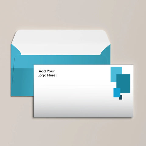 Modern Blue Square Corporate Stationery – Includes 6 Items