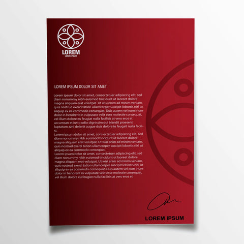 Bold Red Gradient Letterhead – Sleek & Professional