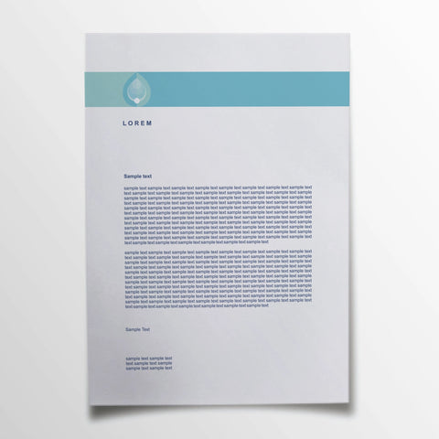 Elegant Blue Header Letterheads – Professional & Clean