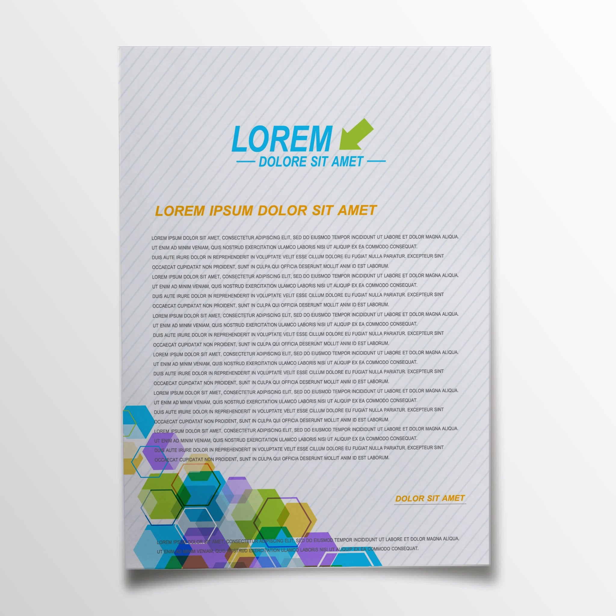 Vibrant Geometric A4 Letterheads – Standout Business Stationery