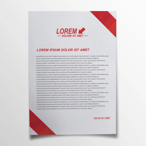 Bold Red Geometric Letterheads – Professional & Eye-Catching