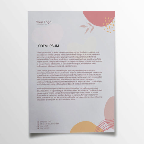Minimalist Pastel Letterhead – Soft & Elegant Design