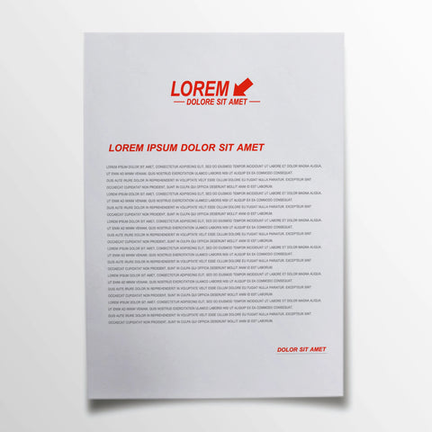 Minimalist Red Letterhead – Clean & Elegant