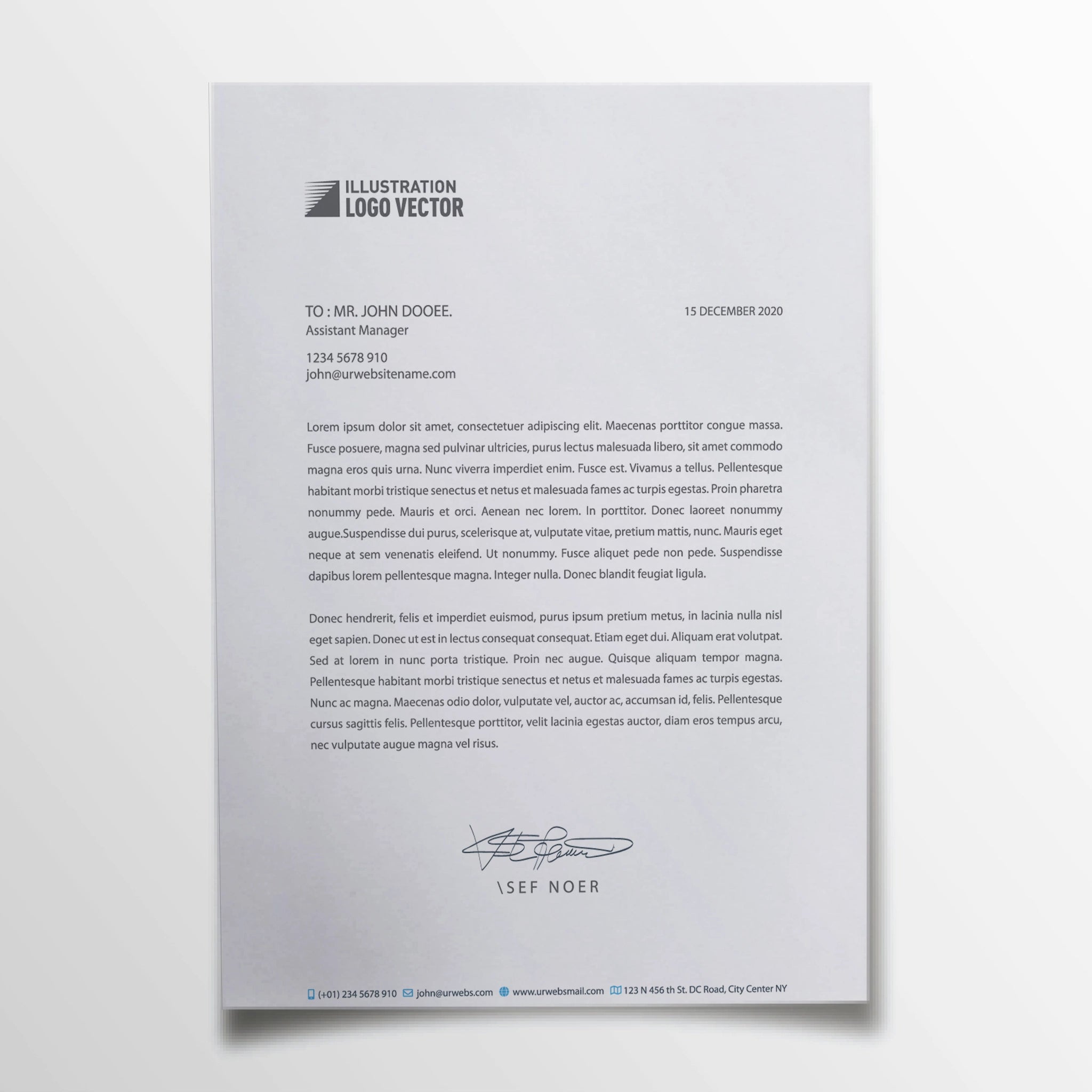Modern Business Letterhead – Minimalist & Professional