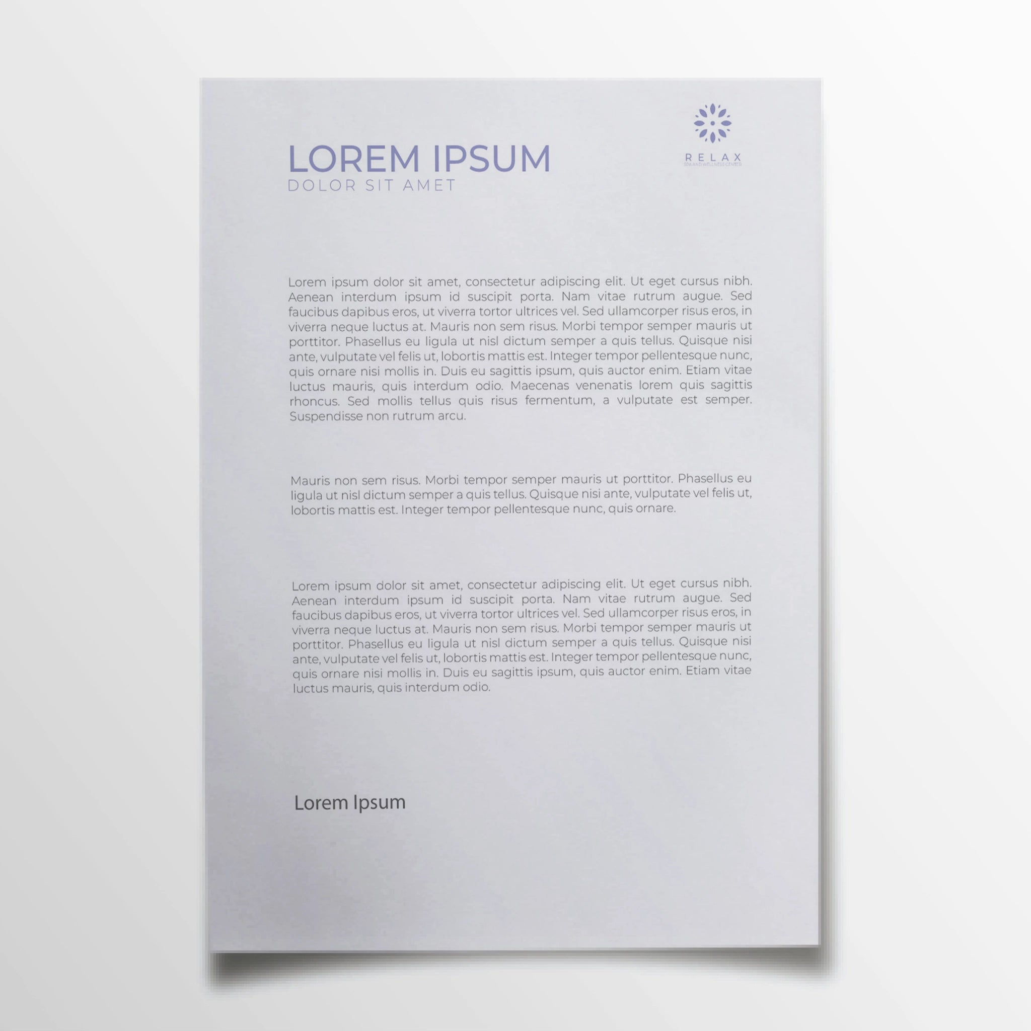 Minimalist Blue Letterhead – Professional & Stylish
