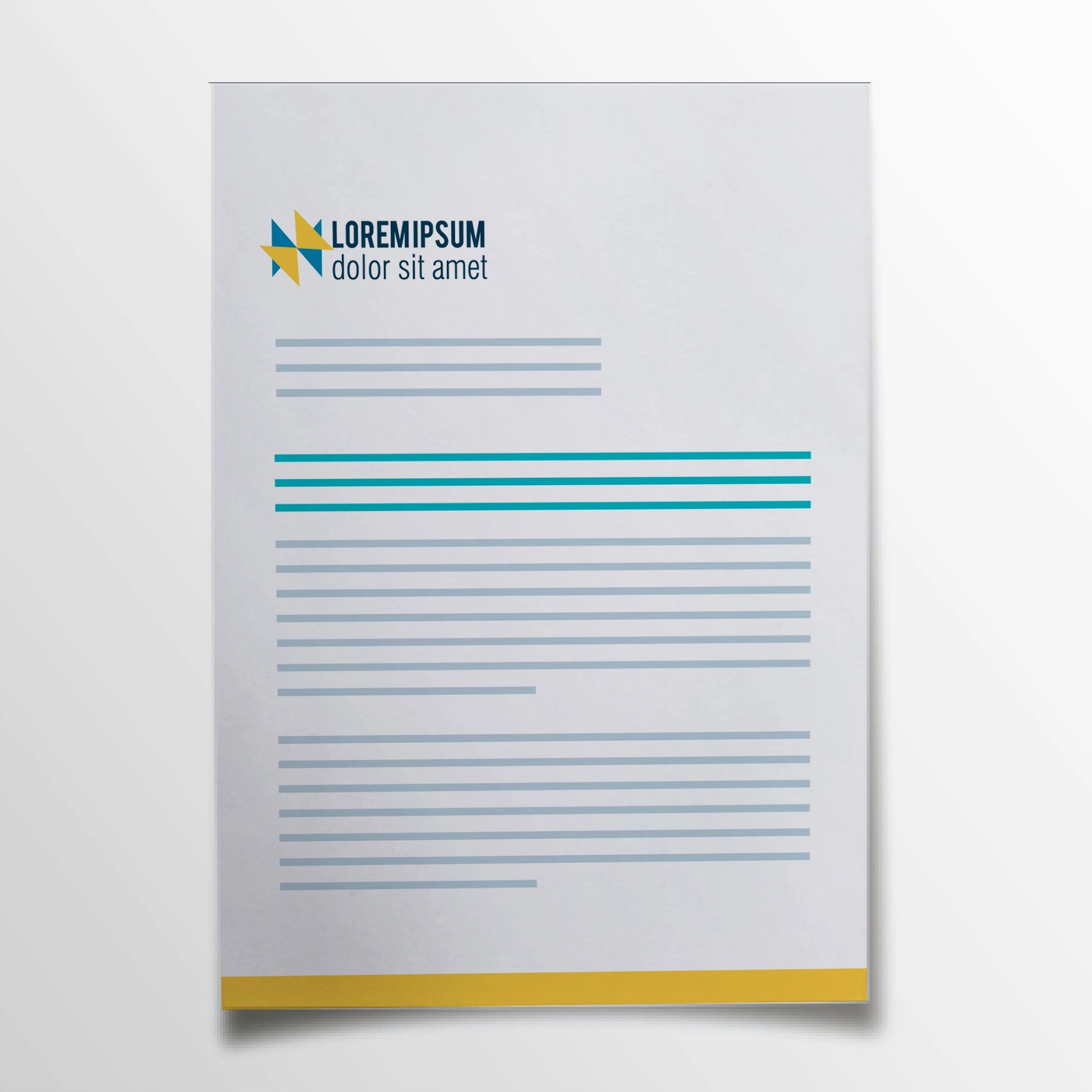 Geometric Business Letterhead – Bold & Professional