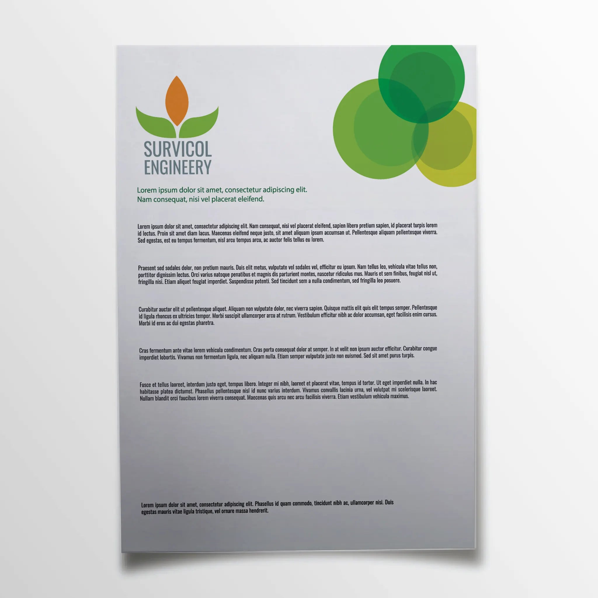 Engineering Letterhead – Eco-Friendly & Professional