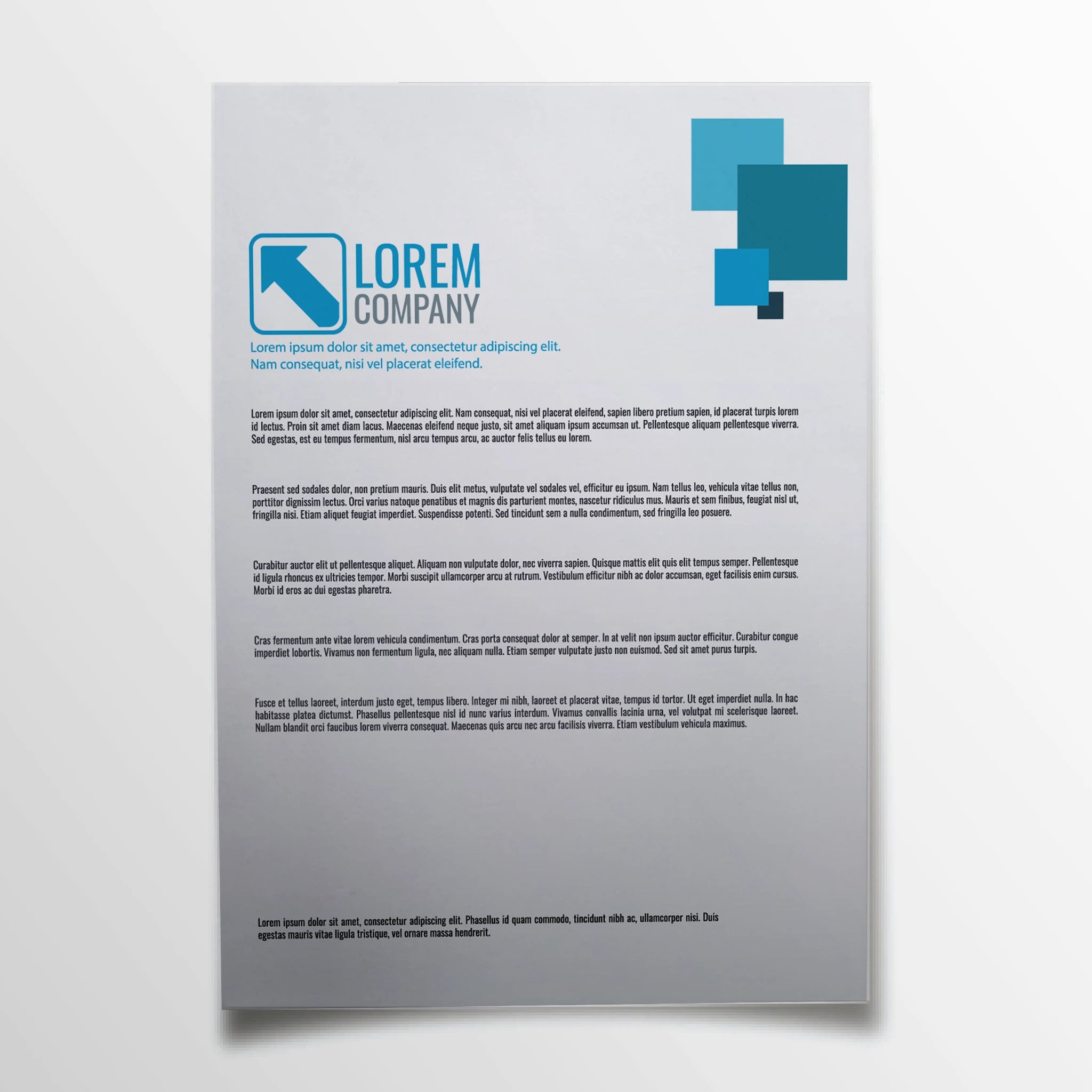 Corporate Blue Letterhead | Professional Business Template