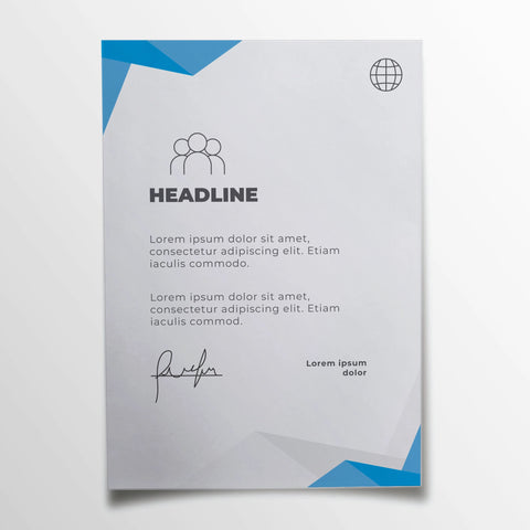 Blue & White Professional Letterhead – Clean & Corporate Design