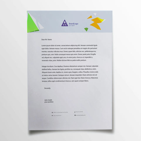 Geometric Letterhead – Modern & Professional