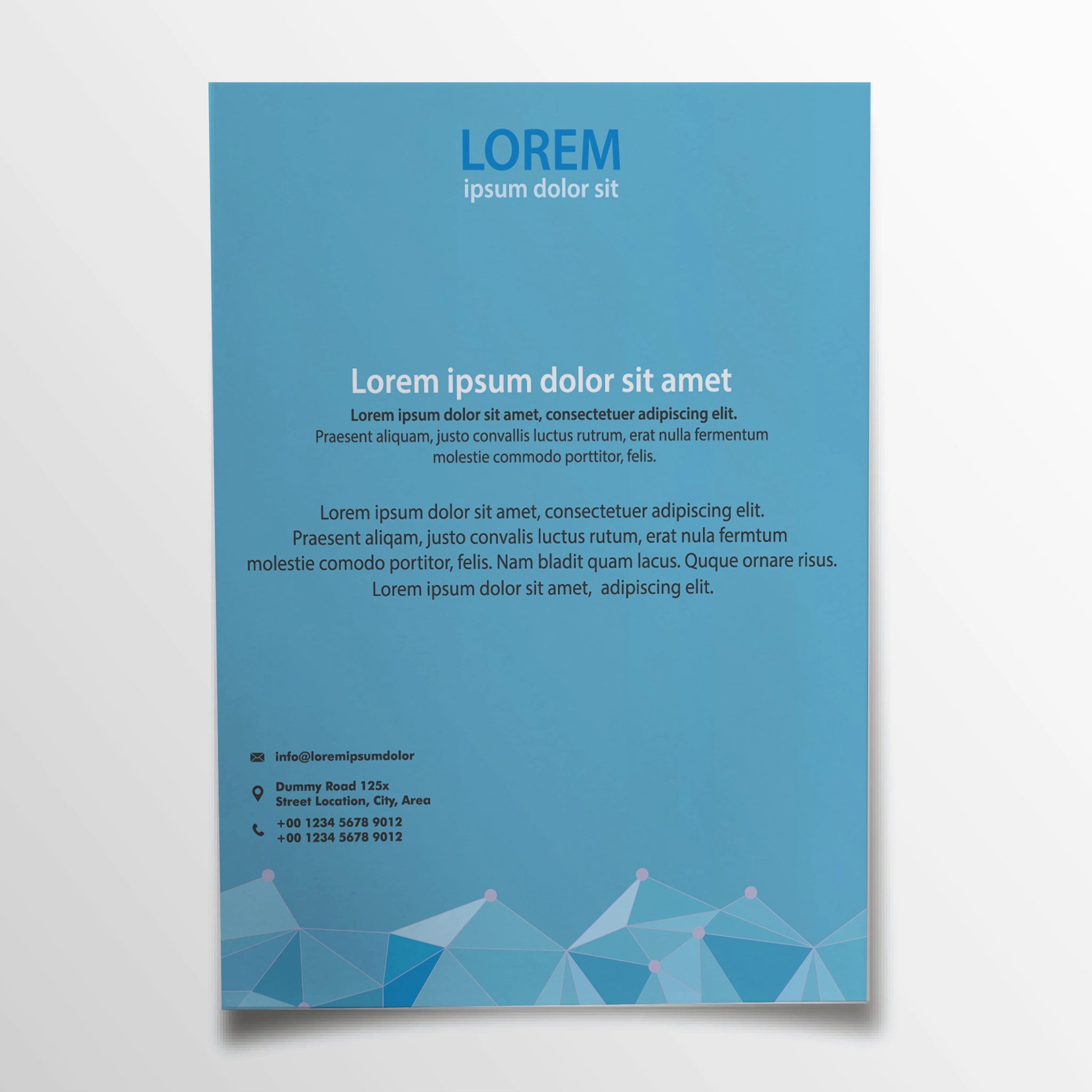 Modern Blue Business Letterhead – Geometric & Professional