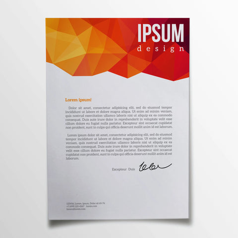 Vibrant Geometric Letterhead – Modern & Bold Design