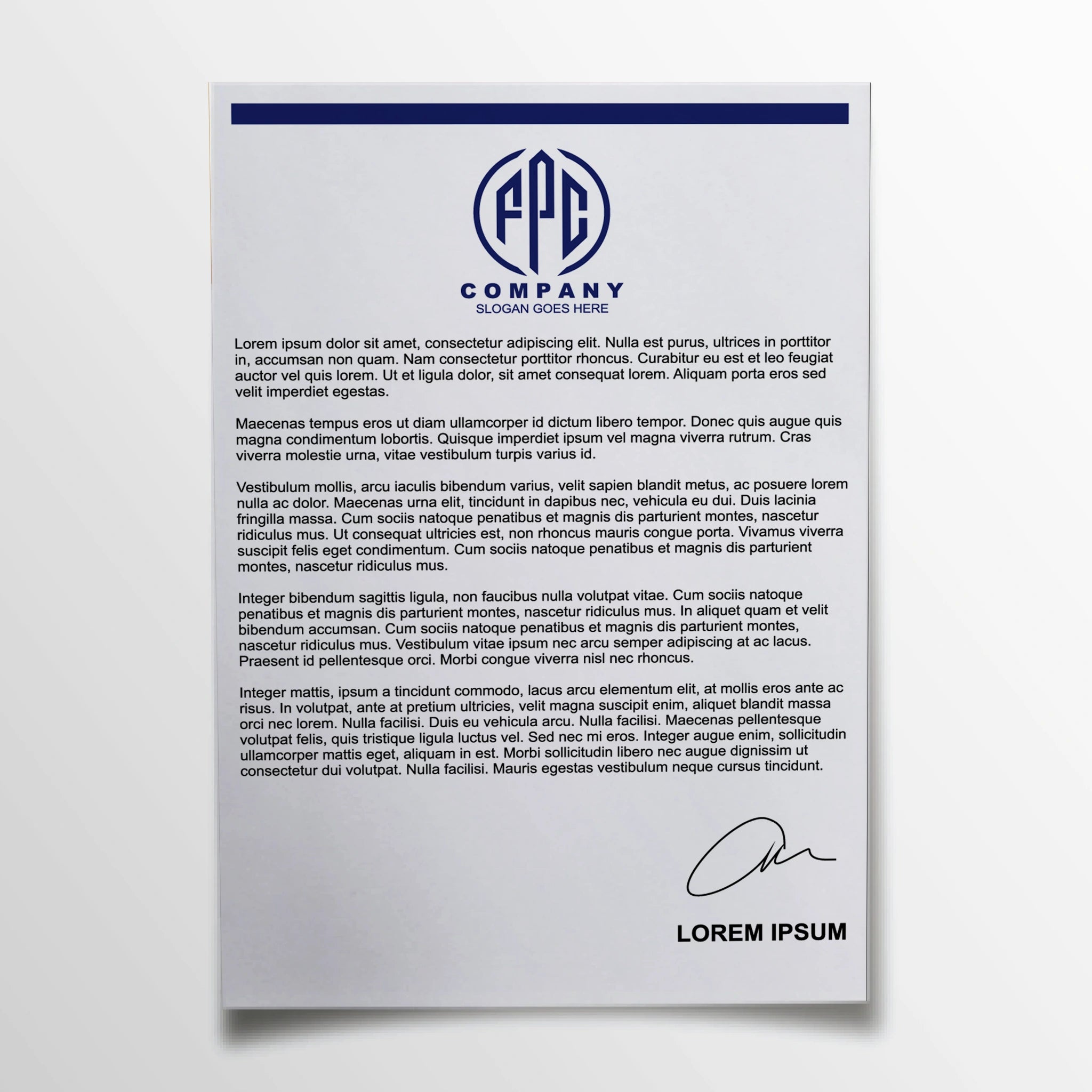 Professional Corporate Letterhead – Sleek & Minimalist Design