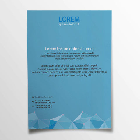 Modern Blue Business Letterhead – Geometric & Professional