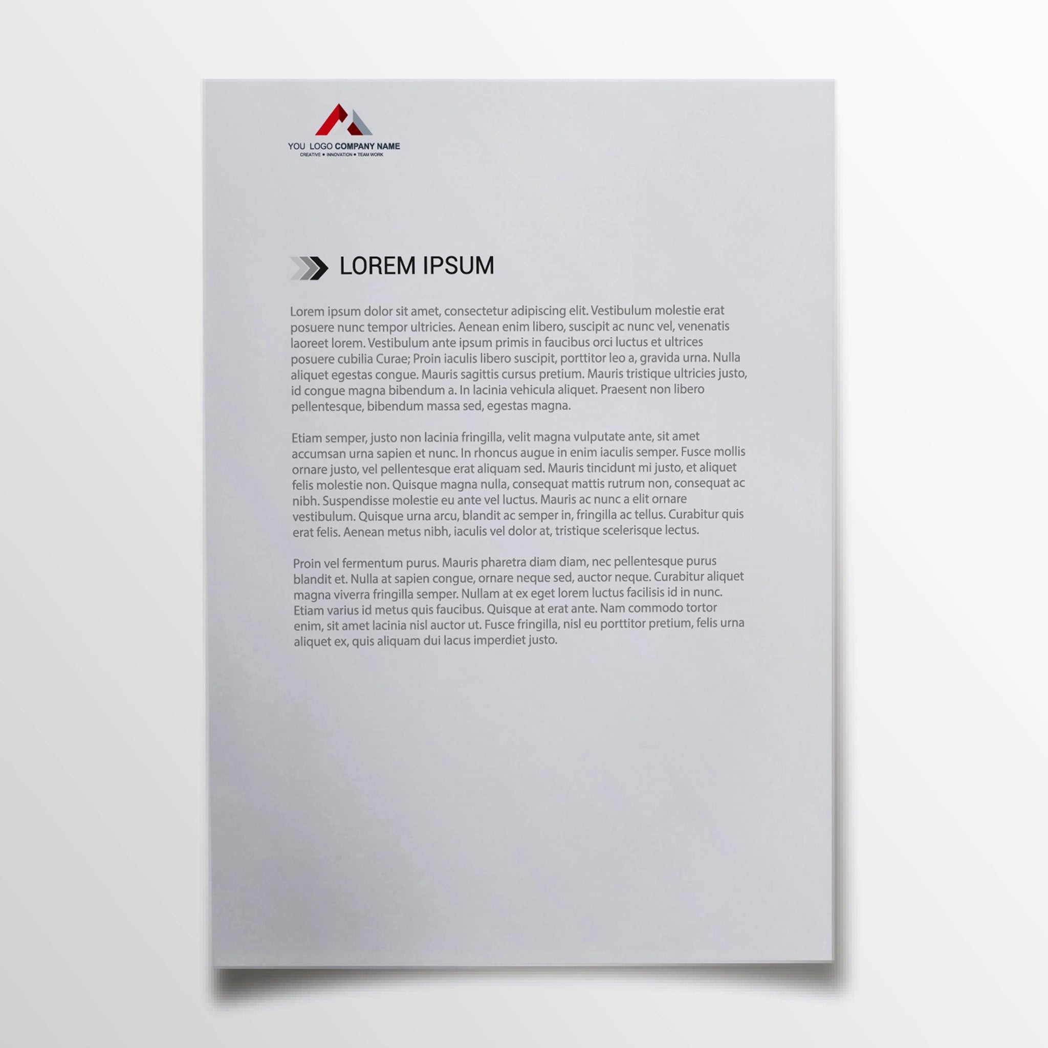 Minimalist Corporate Letterhead – Sleek & Elegant
