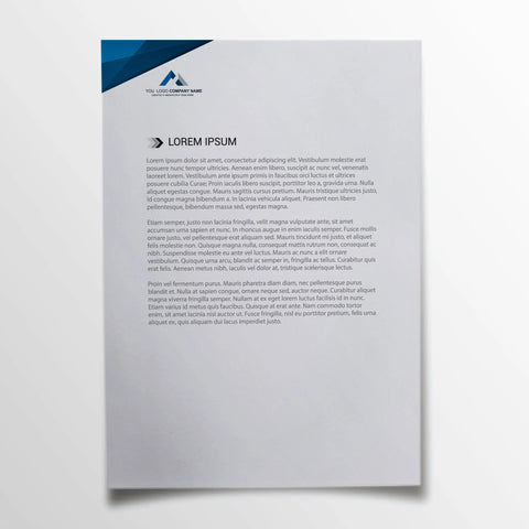 Modern Business Letterhead – Blue & Professional