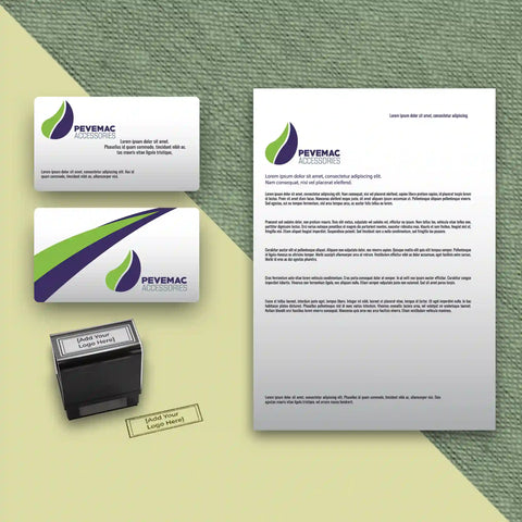 Green & Purple Corporate Stationery Set – Business Cards, Letterheads & Stamp
