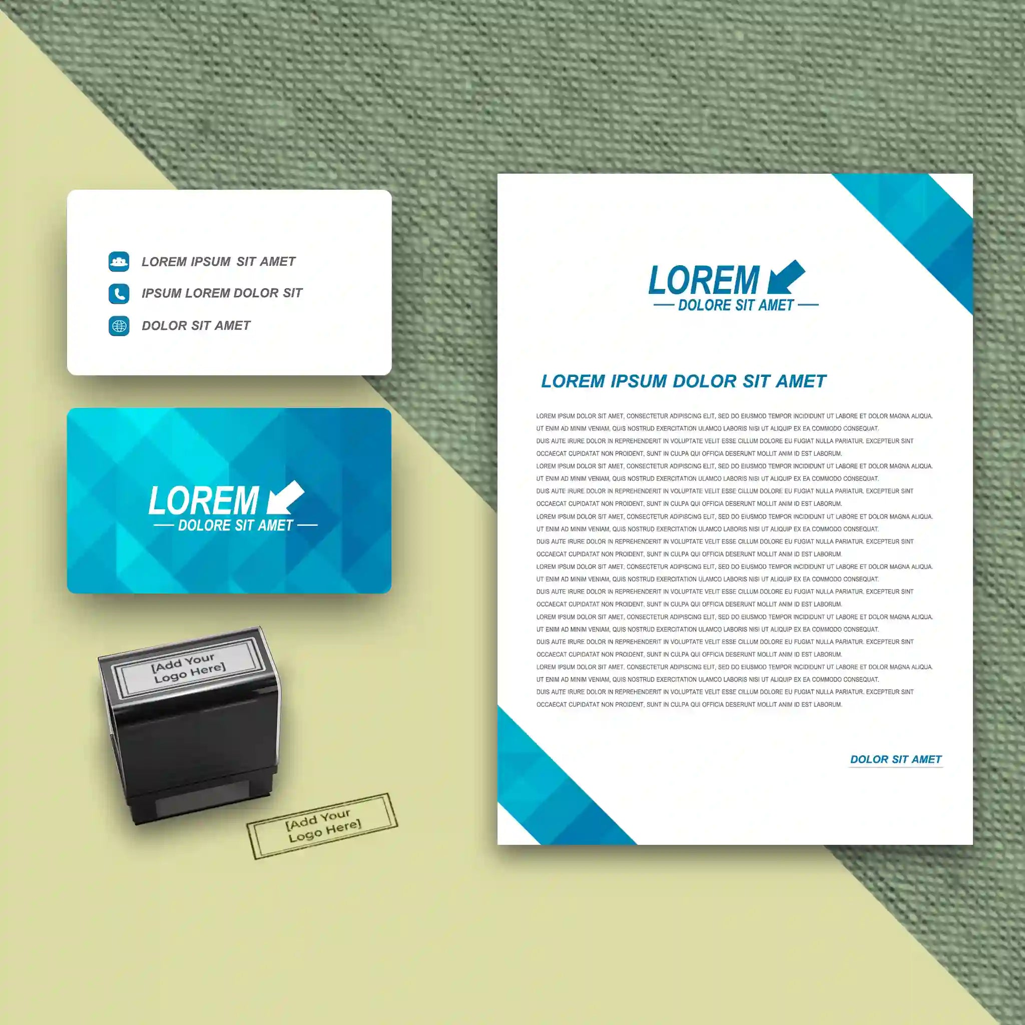 Startup Business Essentials Bundle – Blue Geometric Design
