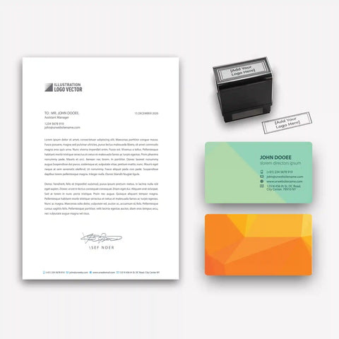 Premium Business Stationery Bundle – Business Cards, Letterheads & Stamp
