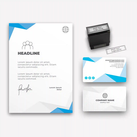 Modern Blue & White Business Essentials Bundle – Professional & Sleek