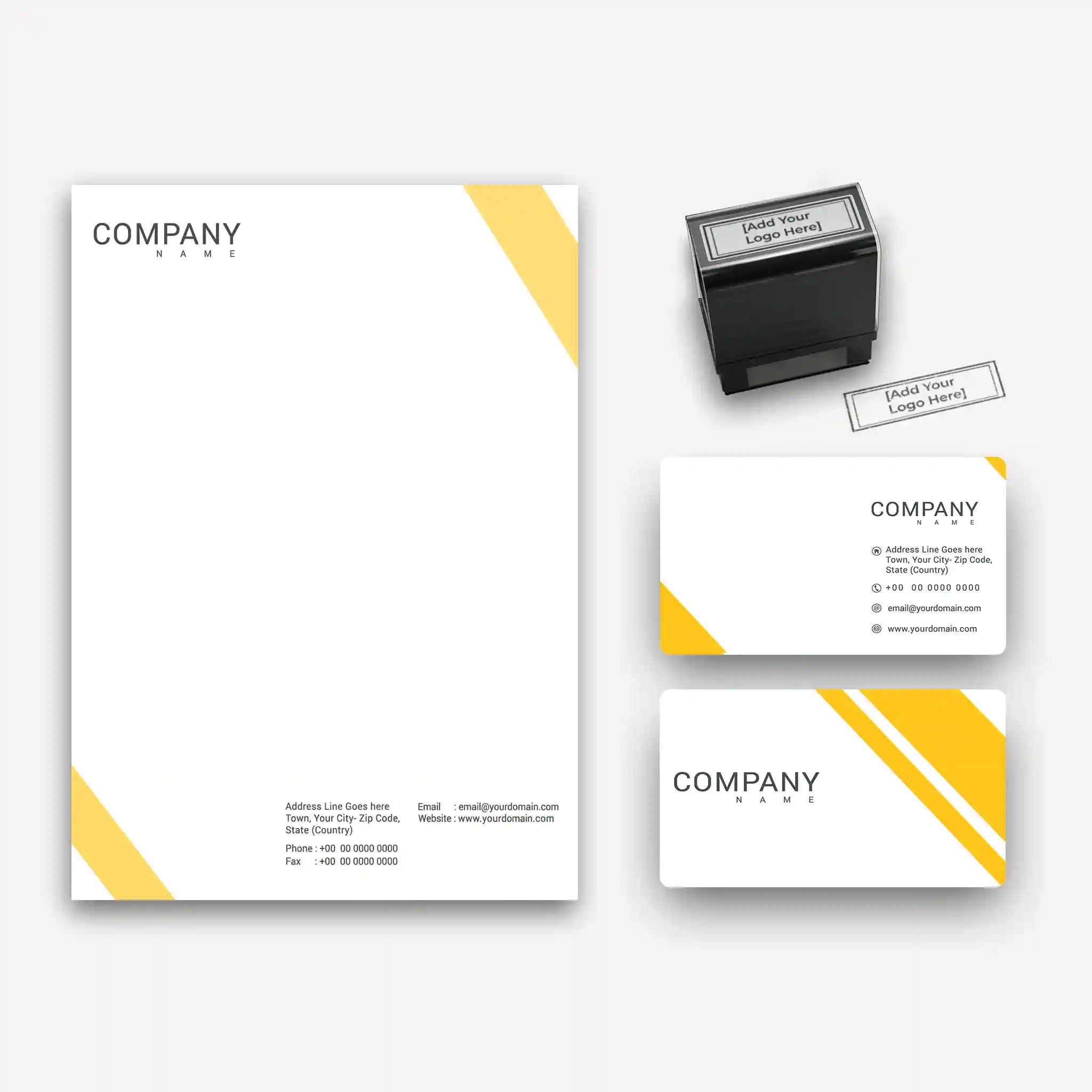 Minimalist Yellow Business Essentials Bundle – Sleek & Professional