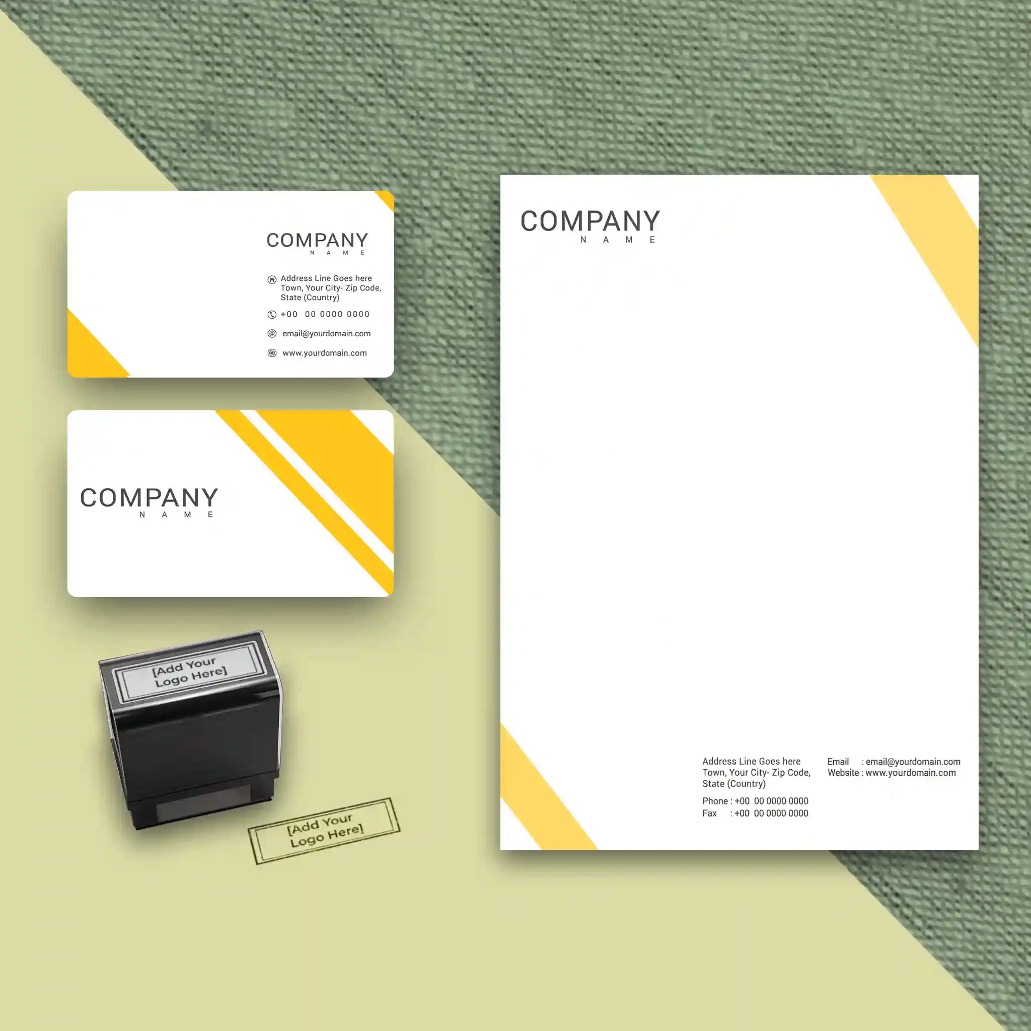 Minimalist Yellow Business Essentials Bundle – Sleek & Professional