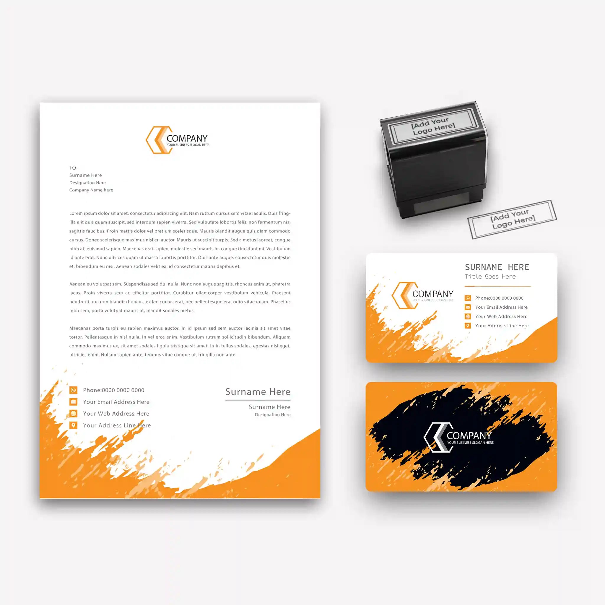 Startup Business Essentials Bundle – Bold Orange Brushstroke