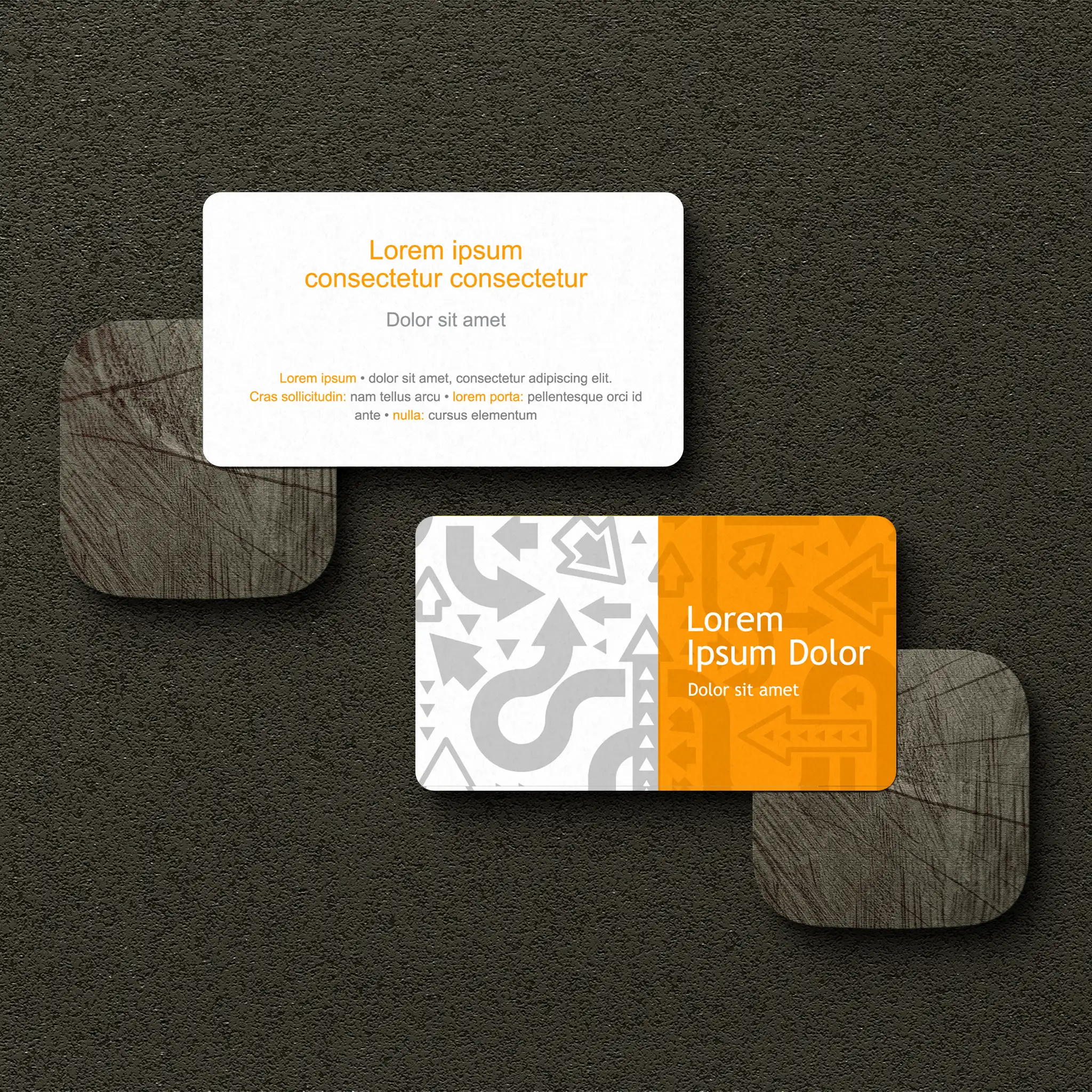 Orange & White Business Cards – Bold & Modern