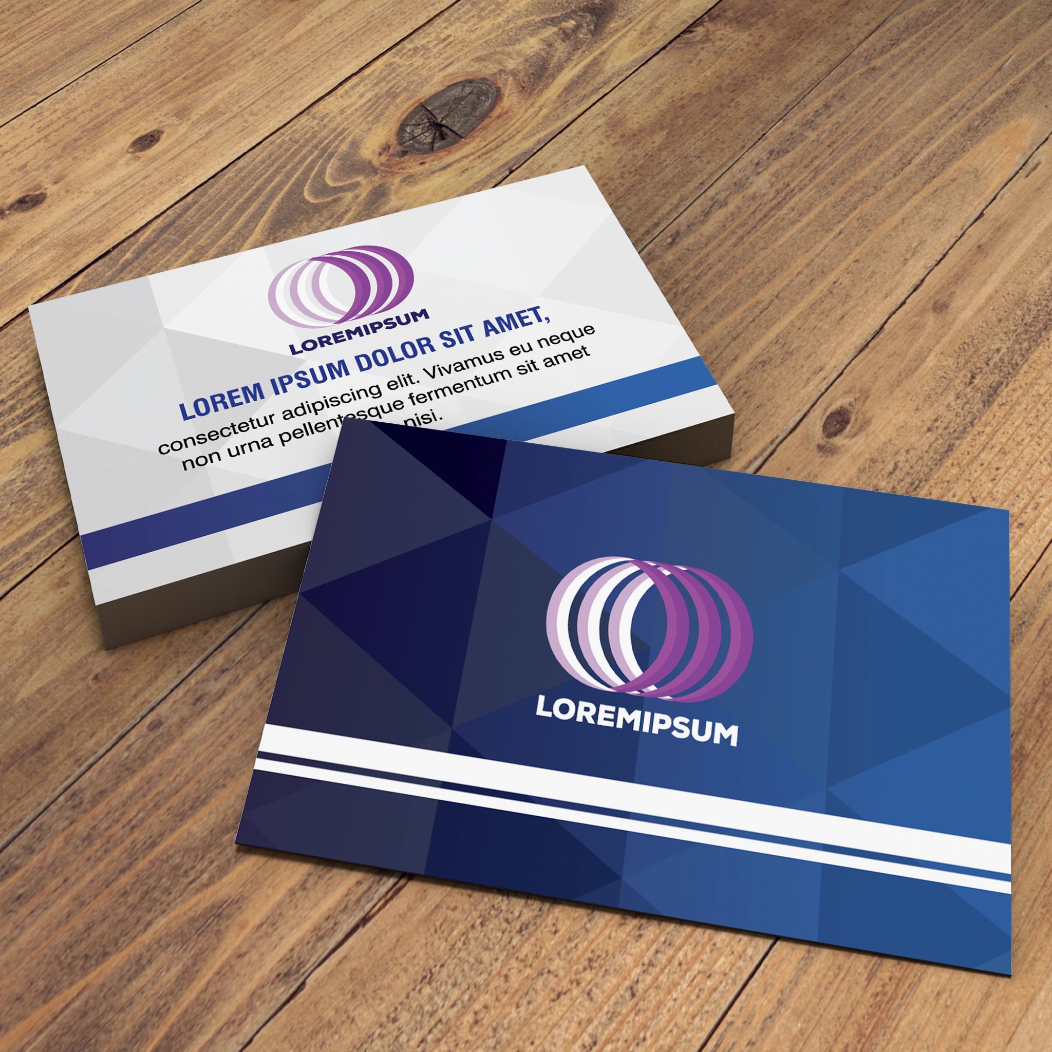 Elegant Beige & Blue Business Cards – Modern & Professional