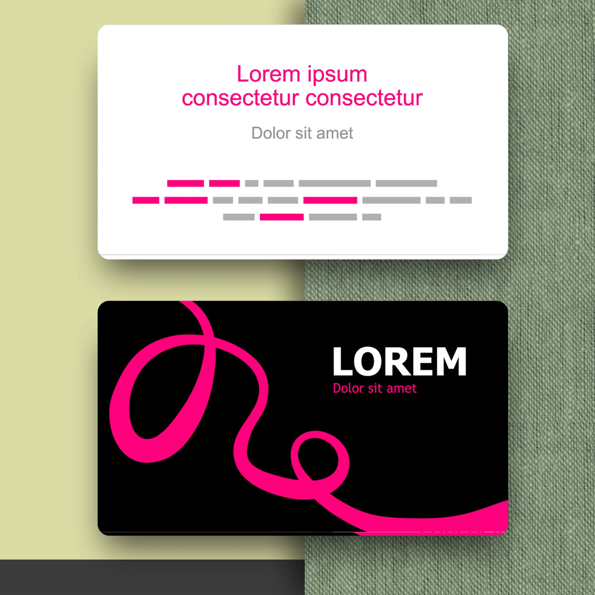 Black & Pink Business Cards – Sleek & Professional