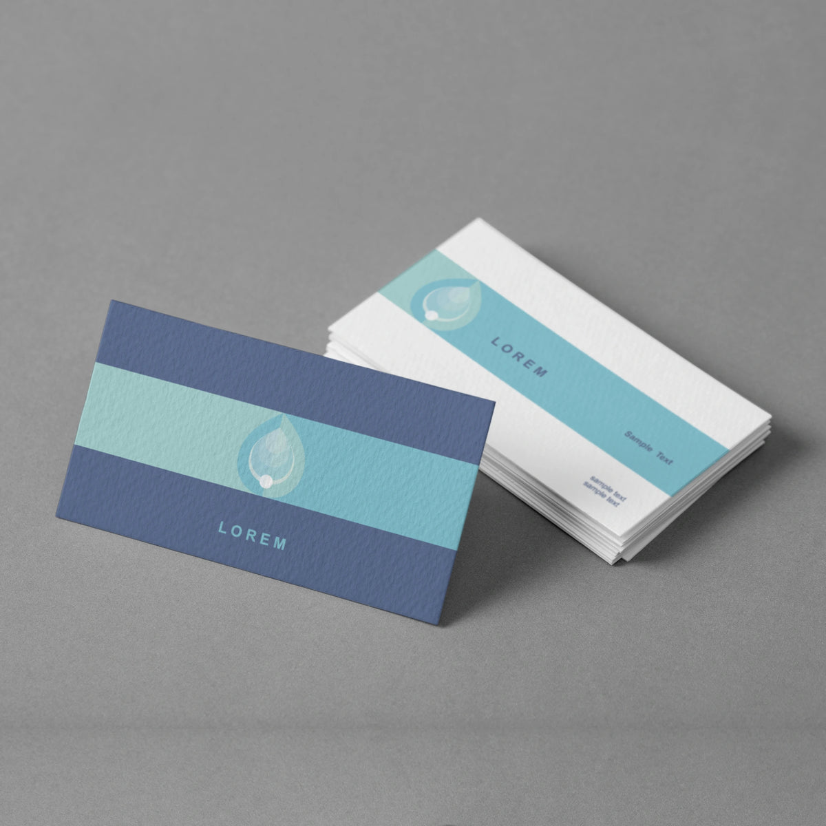 Minimalist Beige & Teal Business Cards – Elegant & Professional