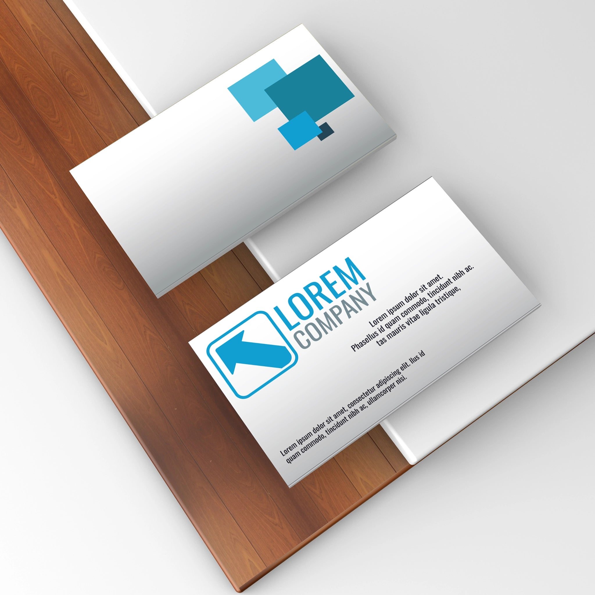Beige & Blue Business Cards – Corporate & Minimalist Design