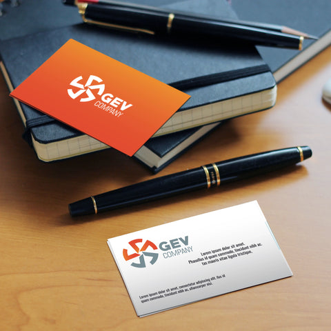 Beige & Orange Business Cards – Corporate & Minimalist Look