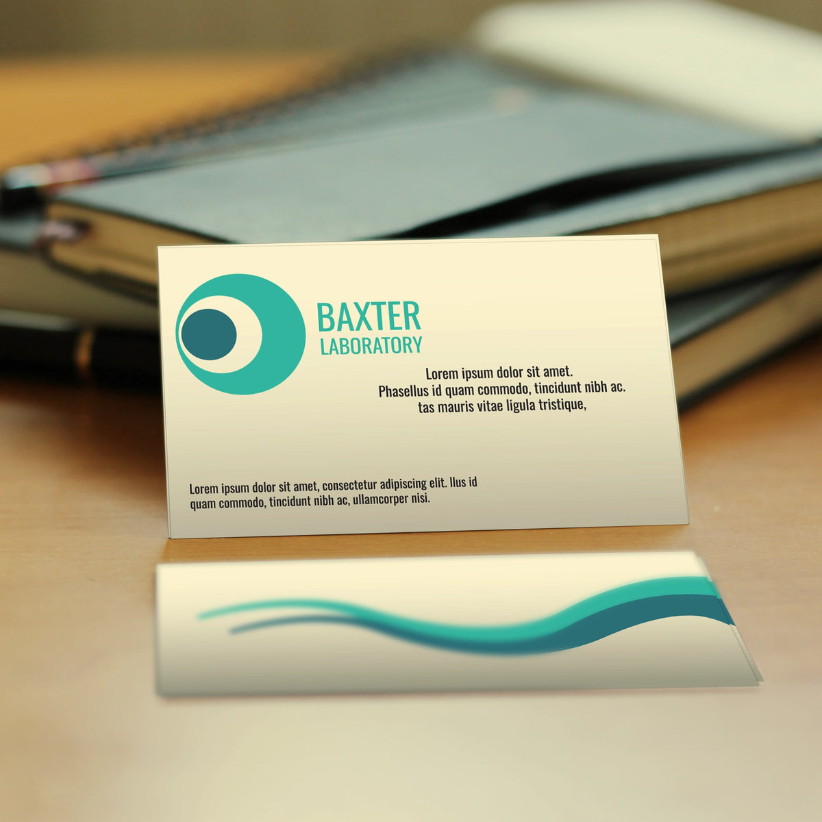 Beige & Teal Business Cards – Sleek & Professional Design