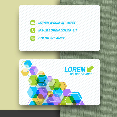 Modern Hexagonal Business Cards – Vibrant & Unique Design