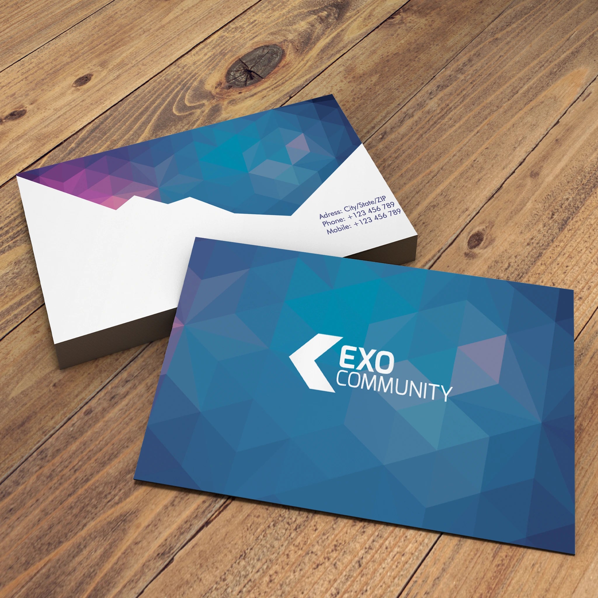 Geometric Business Cards – Elegant & Modern Design