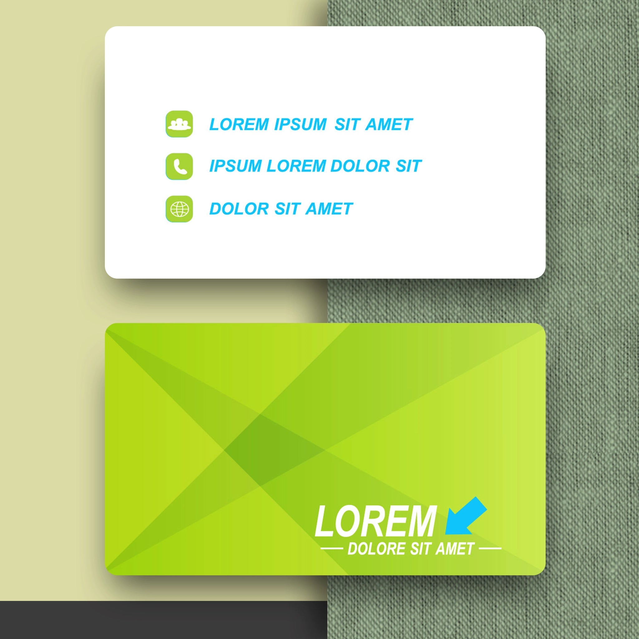Vibrant Green Business Cards – Modern & Professional Design