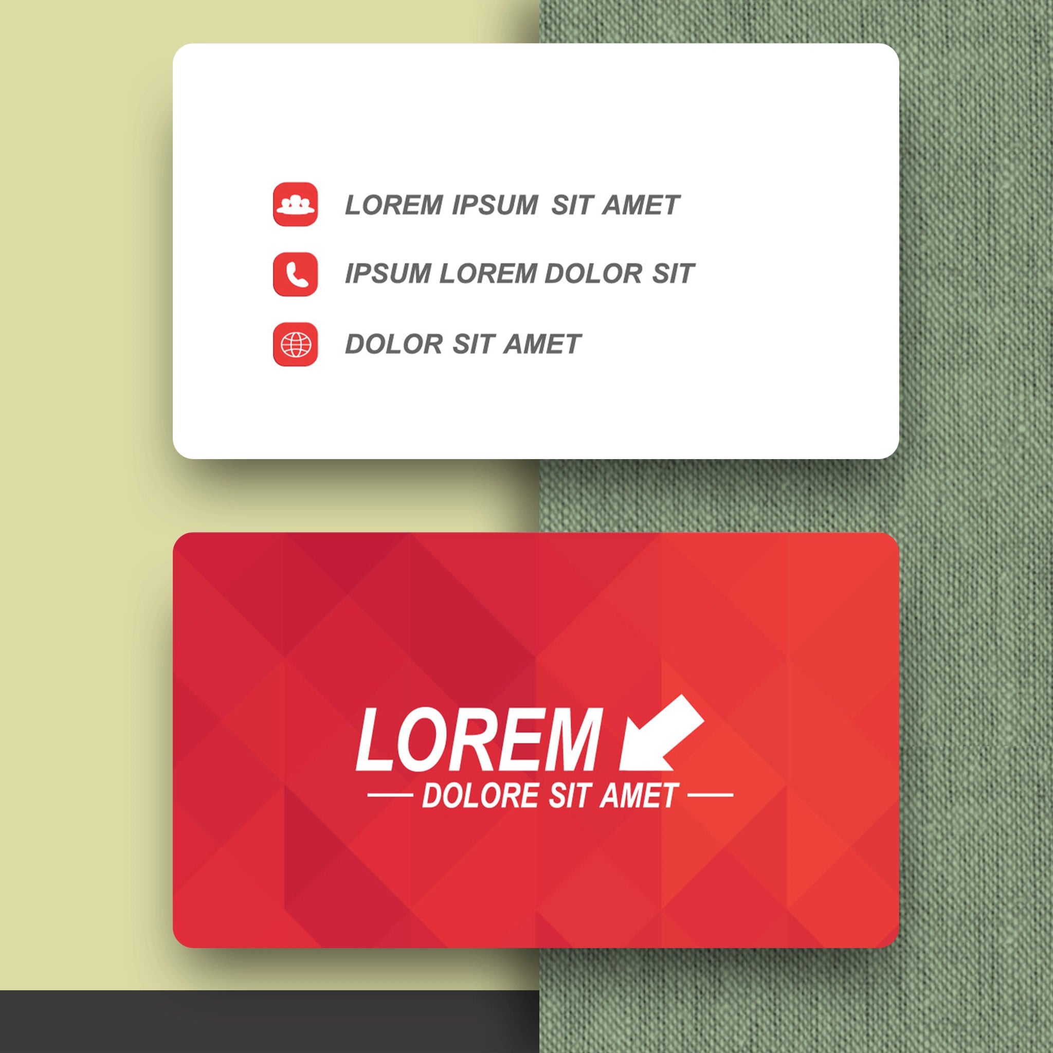 Bold Red Business Cards – Modern & Eye-Catching