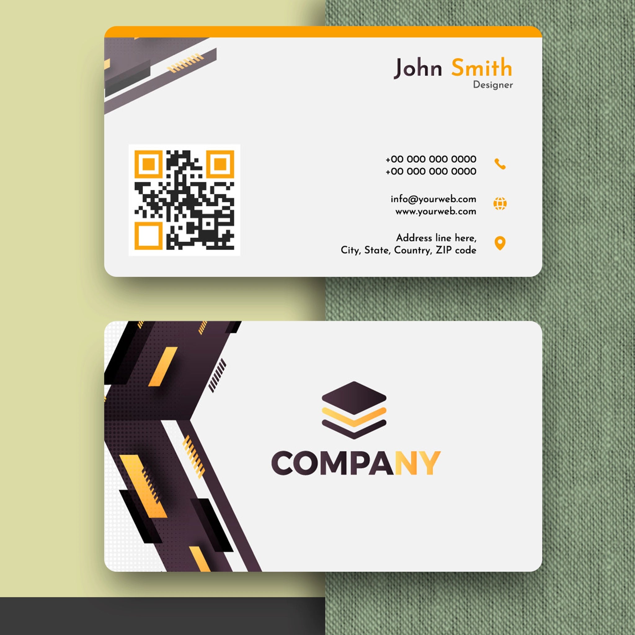 Black & Yellow Business Cards – Sleek & Stylish