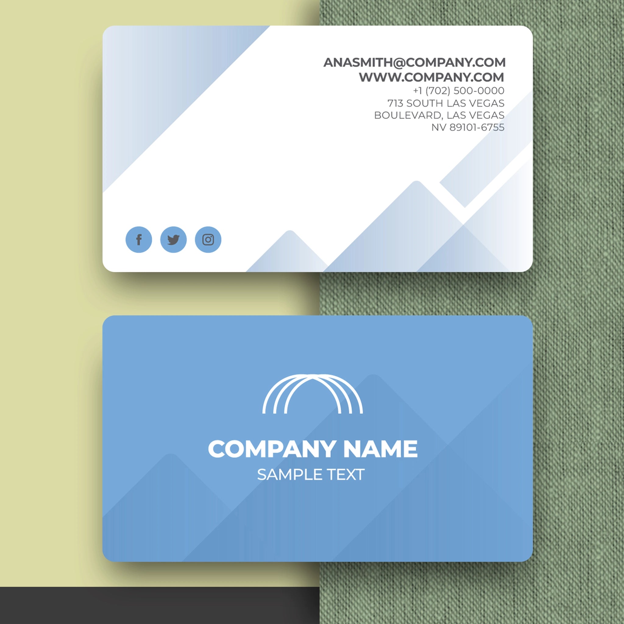 Elegant Blue Business Cards – Professional & Minimalist Design