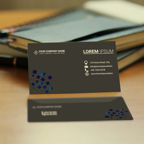 Black & Blue Business Cards – Sleek & Professional