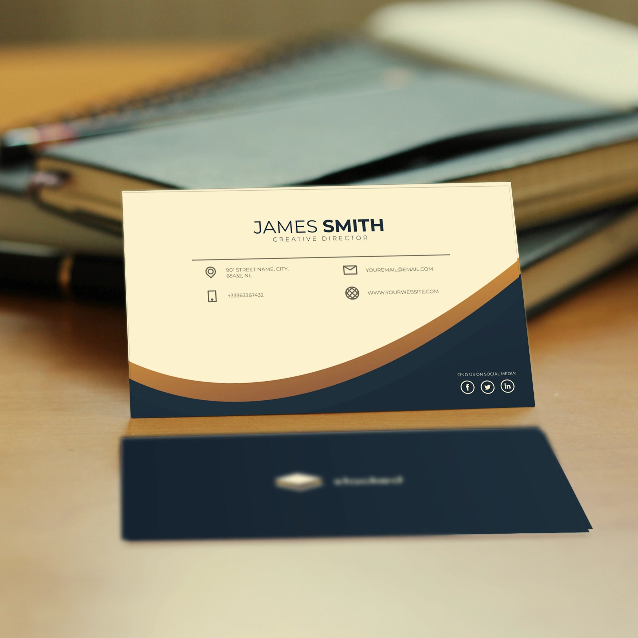 Luxury Navy & Gold Business Cards – Premium & Stylish