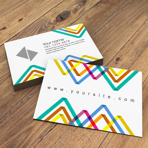 Colorful Geometric Business Cards – Bold & Eye-Catching