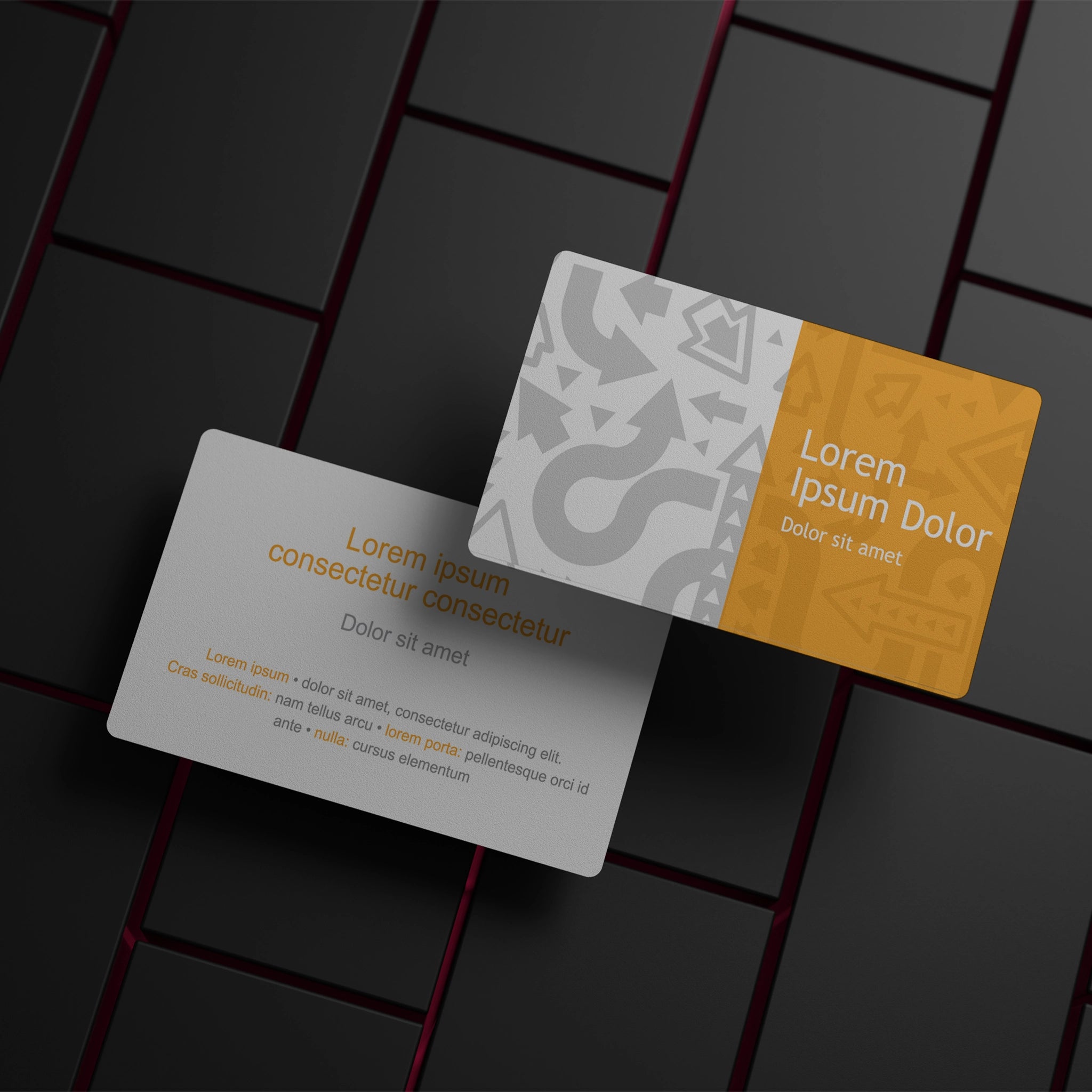 Orange & White Business Cards – Bold & Modern